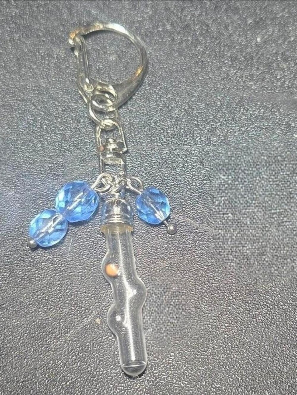 Handmade mustard seed (Matthew 17:20) vial bag charm/keychain